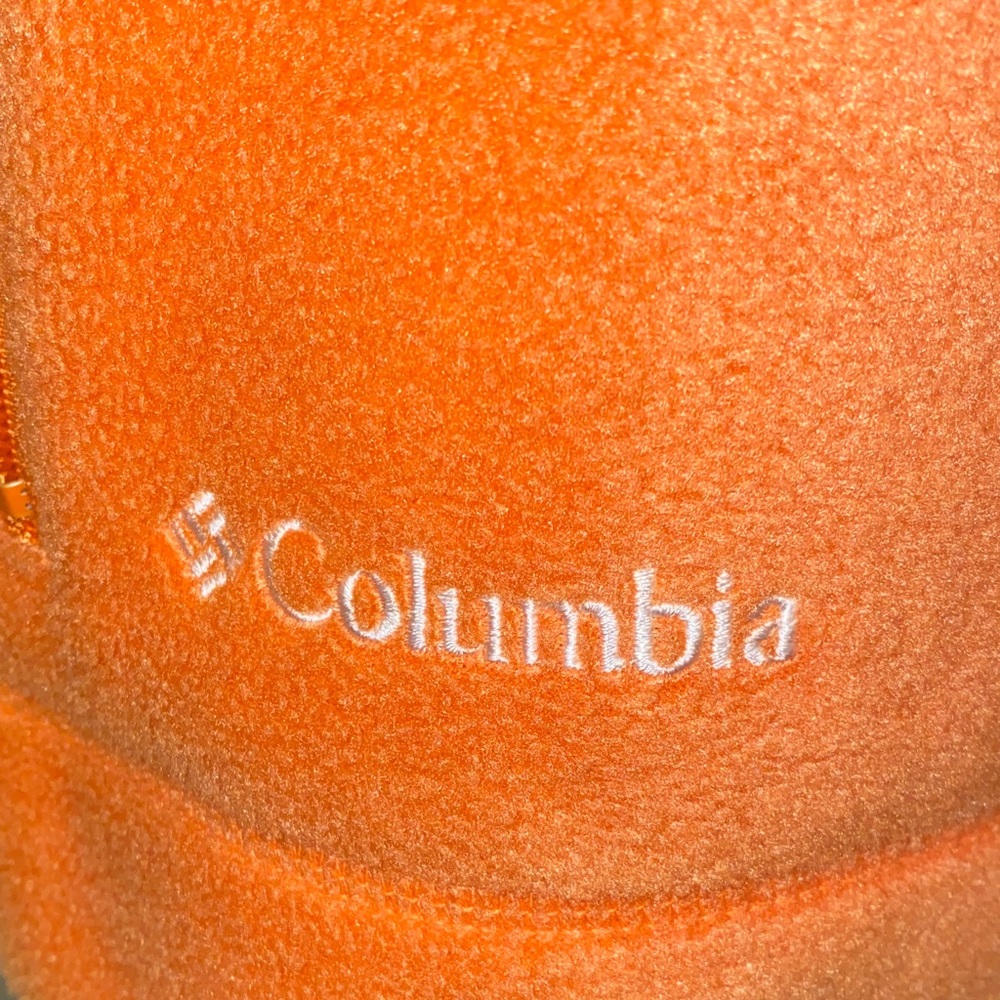 Columbia Sportswear Orange Fleece Vest Size Large - Picture 4 of 11